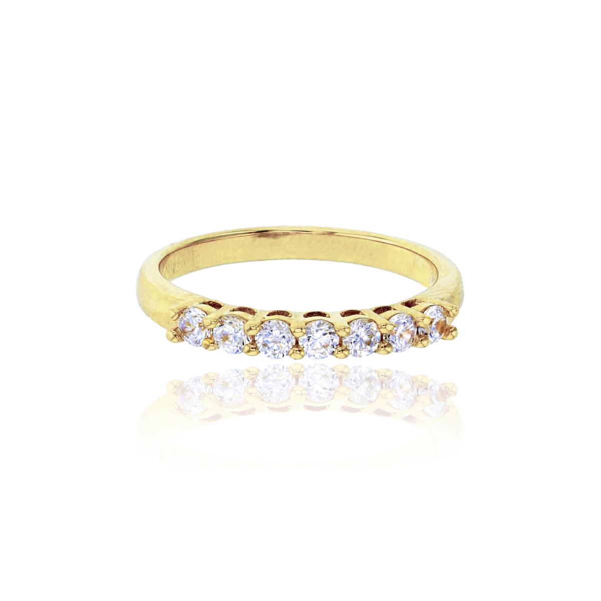 14K Yellow Gold 2.50mm Micropave Prong Set Fashion Ring