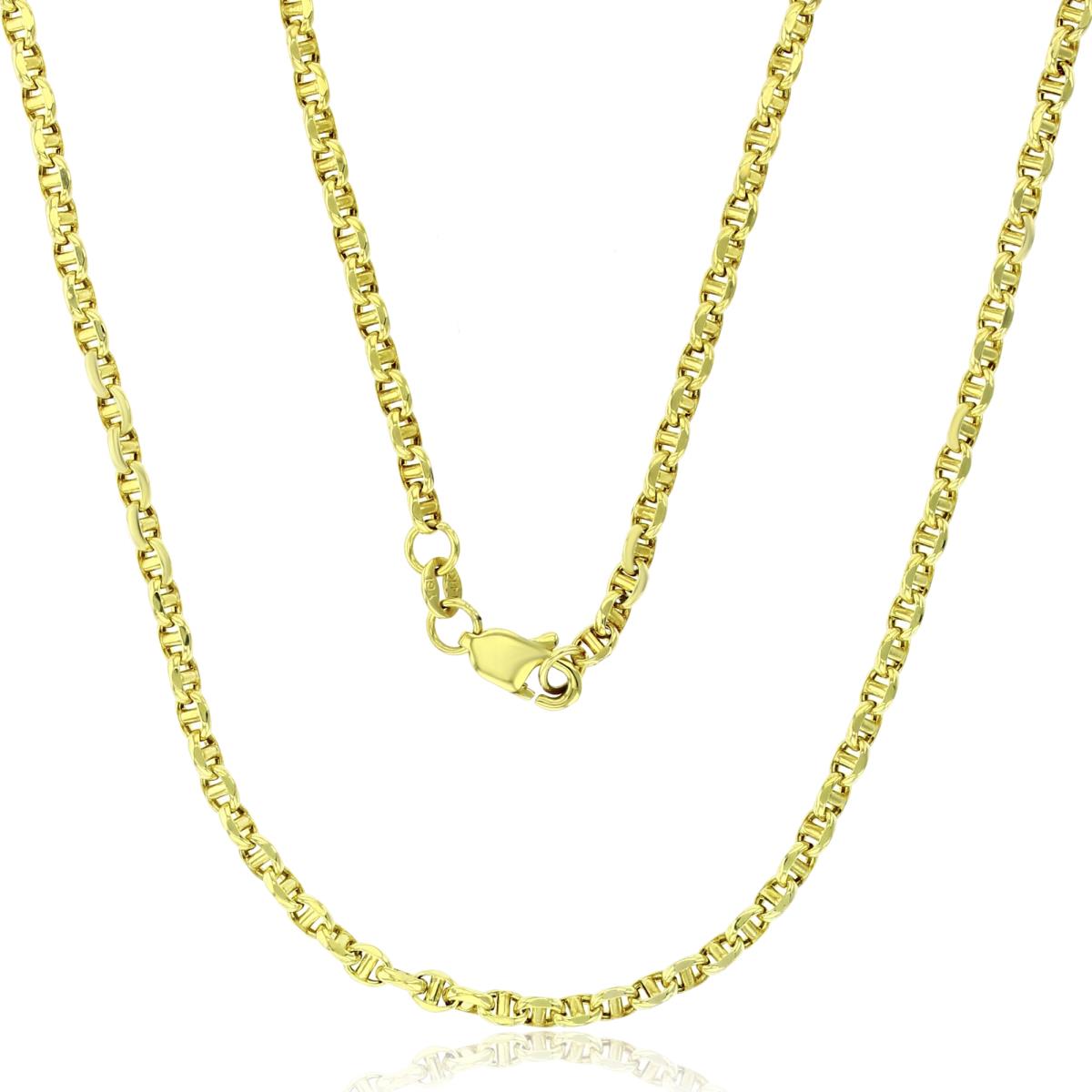 14K Yellow Gold Polished 3.00mm 030 18" Hollow Filk Chain