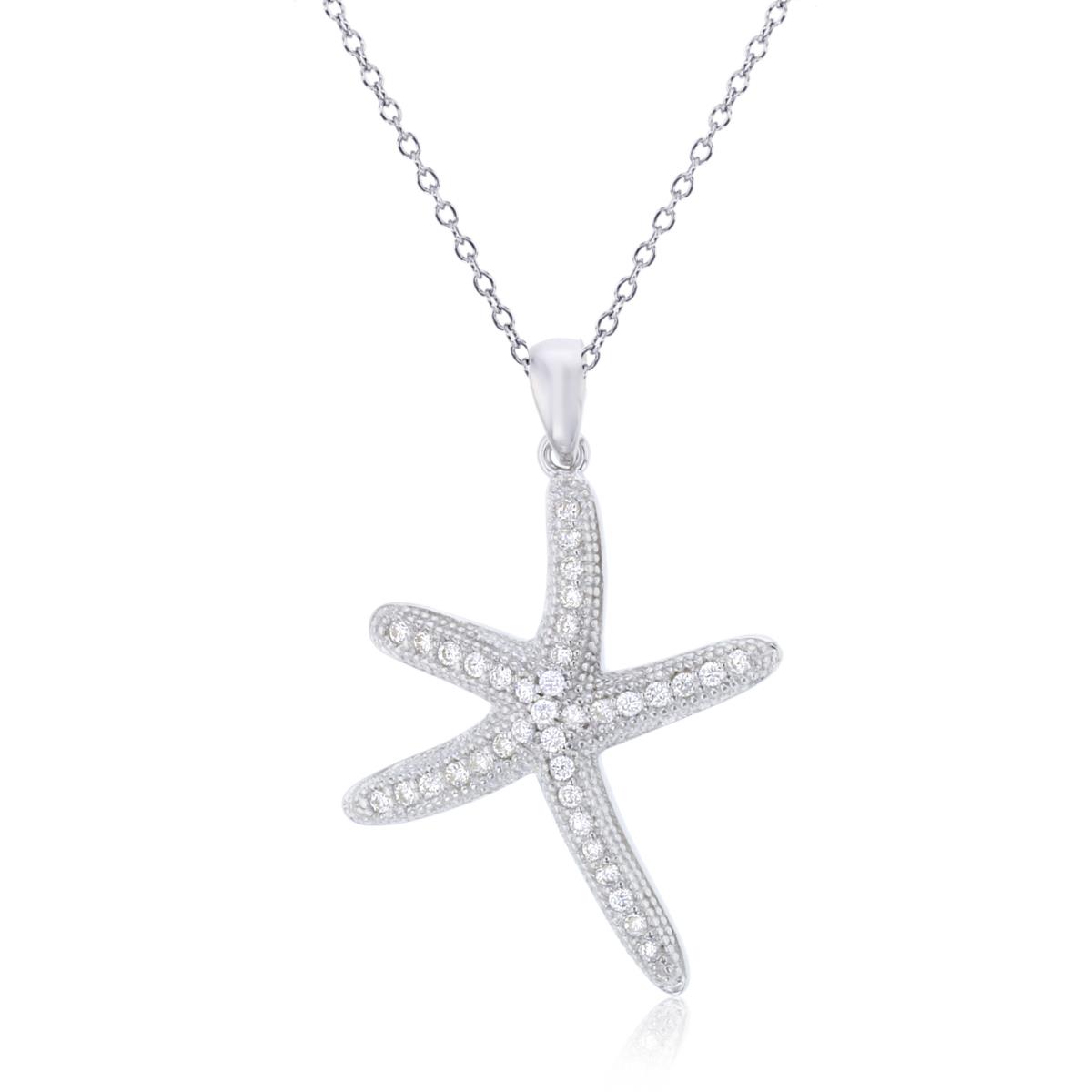 Sterling Silver Starfish 18" Necklace
