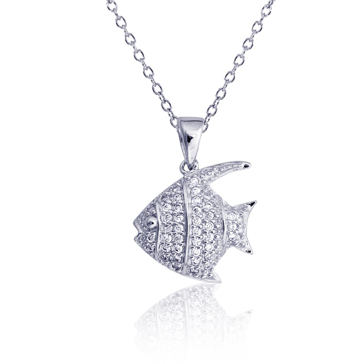 Sterling Silver Fish 18" Necklace
