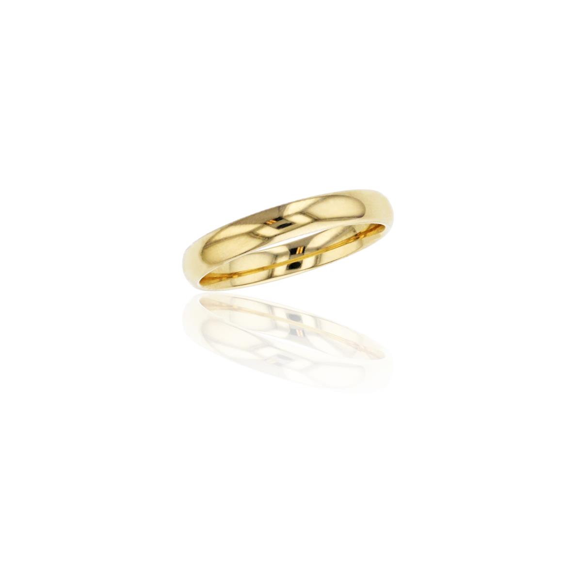 14K Yellow Gold 3.50mm Polished Comfort Fit Wedding Band