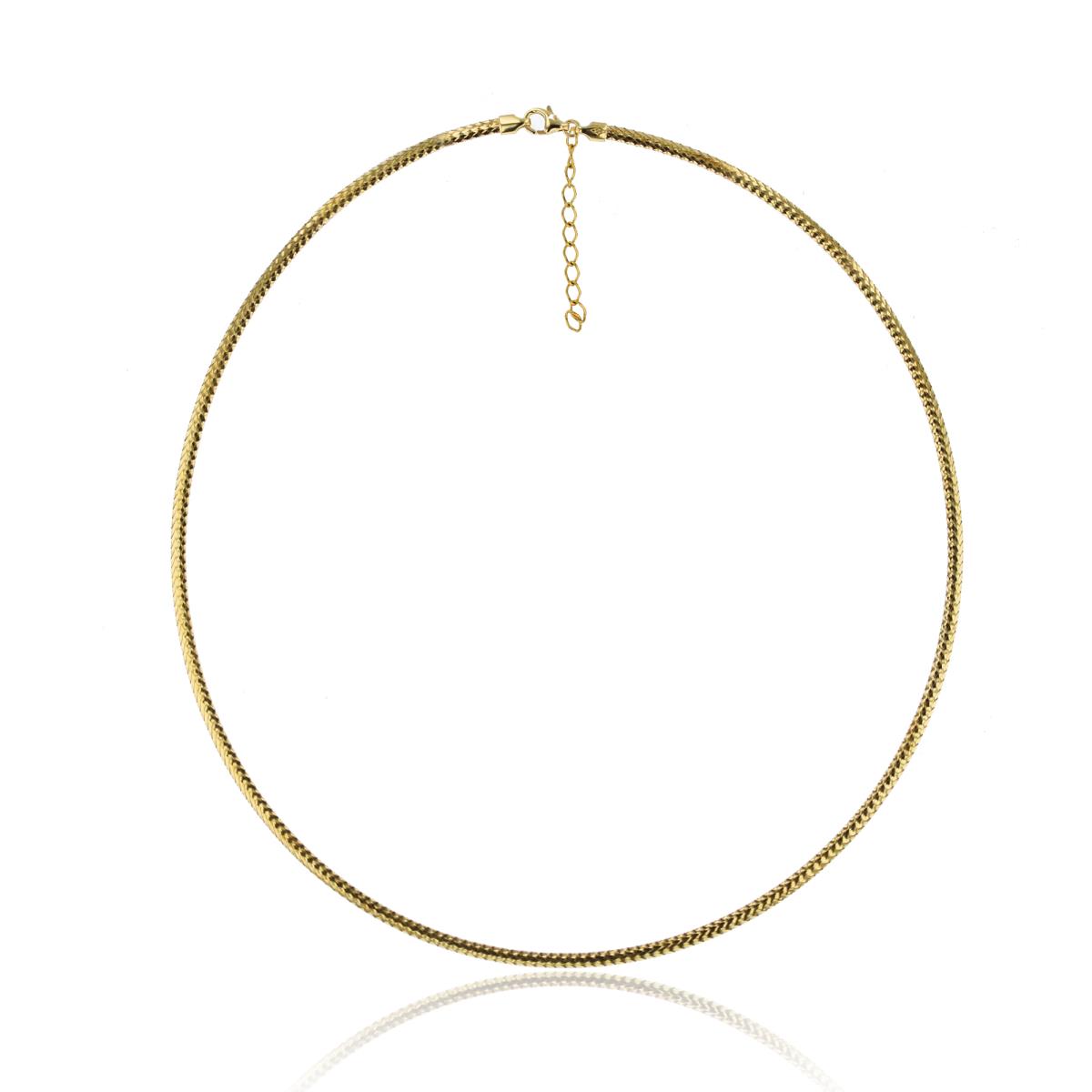 14K Yellow Gold 3.00mm 16+2" Reversible Omegair Necklace