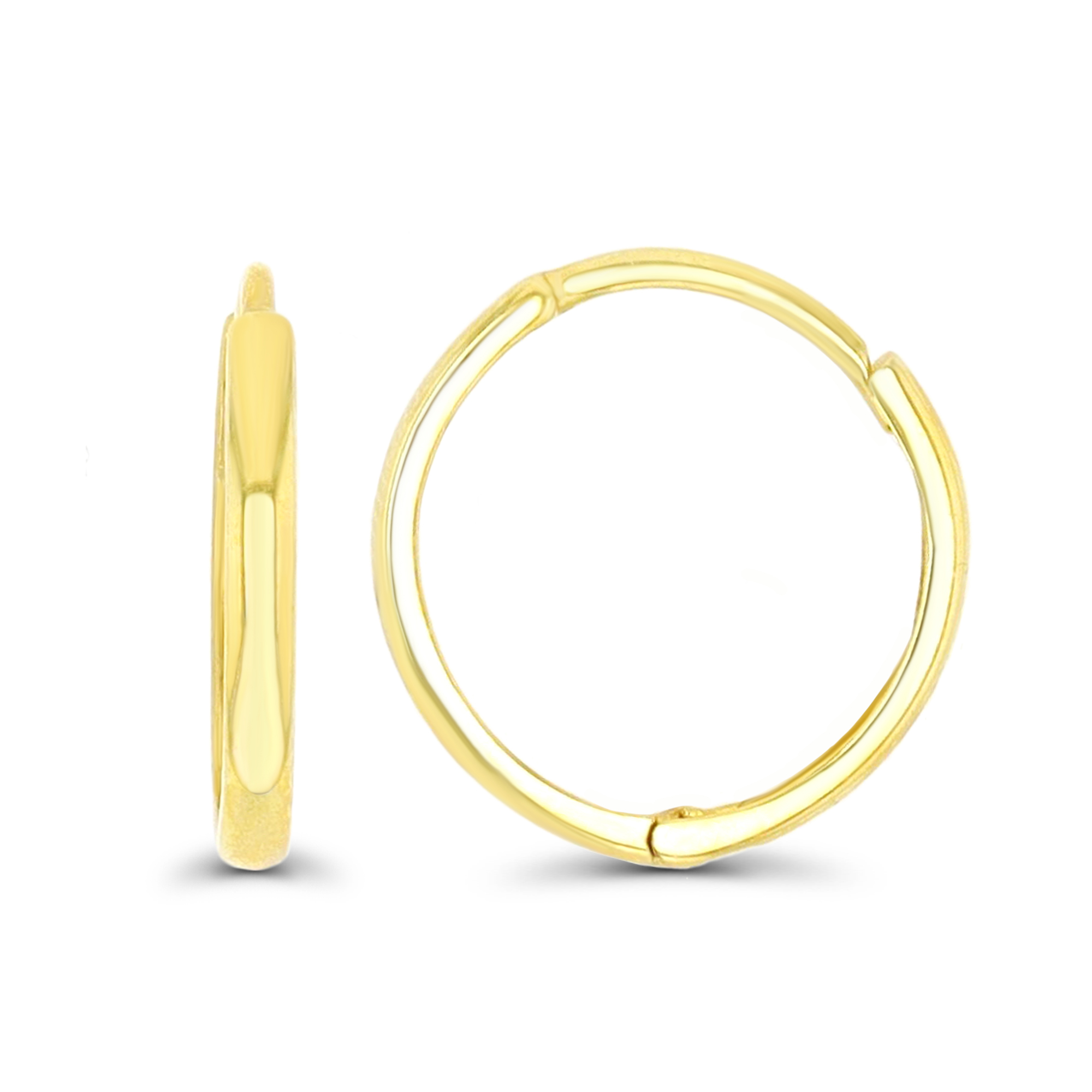 14K Yellow Gold Polished 1.5x12mm Huggie Earring
