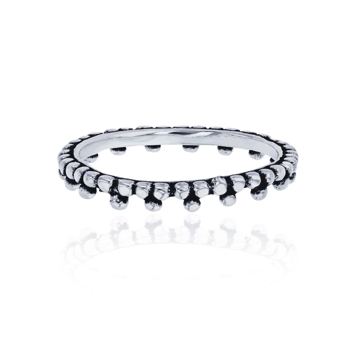 Sterling Silver Oxidized Bubbel Eternity Ring