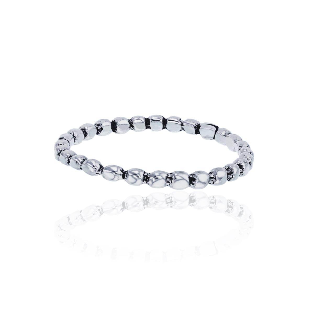 Sterling Silver Oxidized 2mm Bubble Eternity Ring