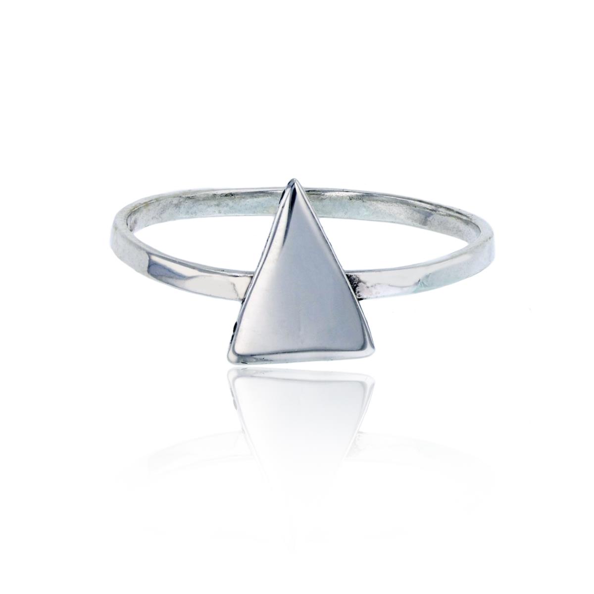 Sterling Silver Oxidized Triangle Fashion Ring