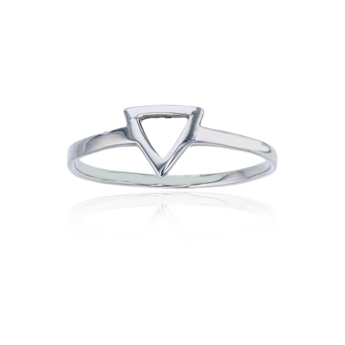 Sterling Silver Silver Plated Polished Open Triangle Fashion Ring