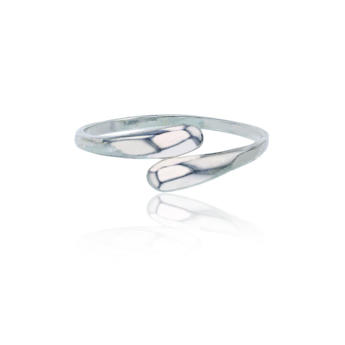 Sterling Silver Silver Plated Polished Open Shank Adjustable Fashion Ring