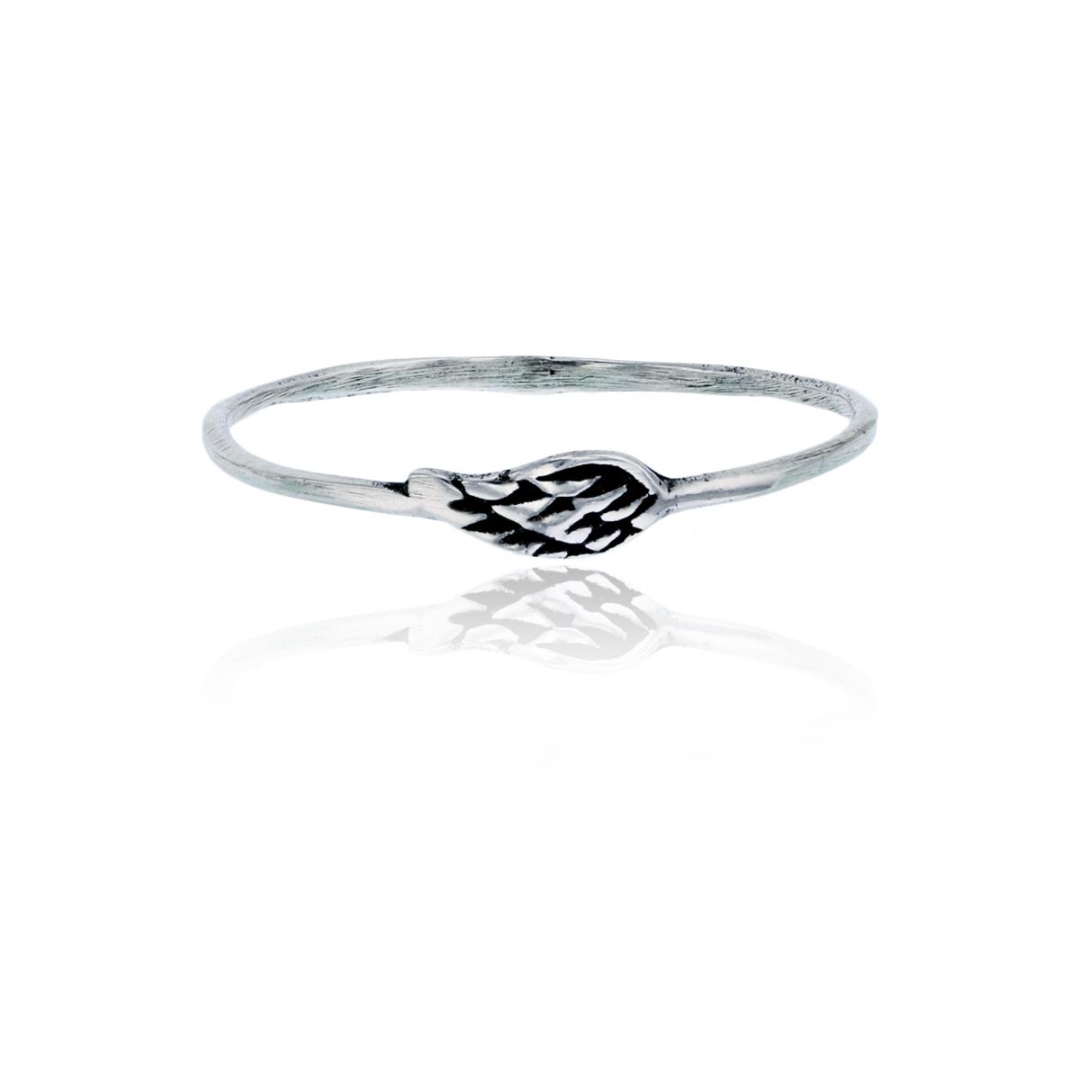 Sterling Silver Oxidized Wing Fashion Ring