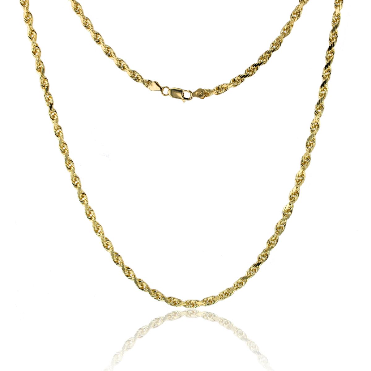 10k Yellow Gold 5mm Solid DC Rope 035 26" Chain