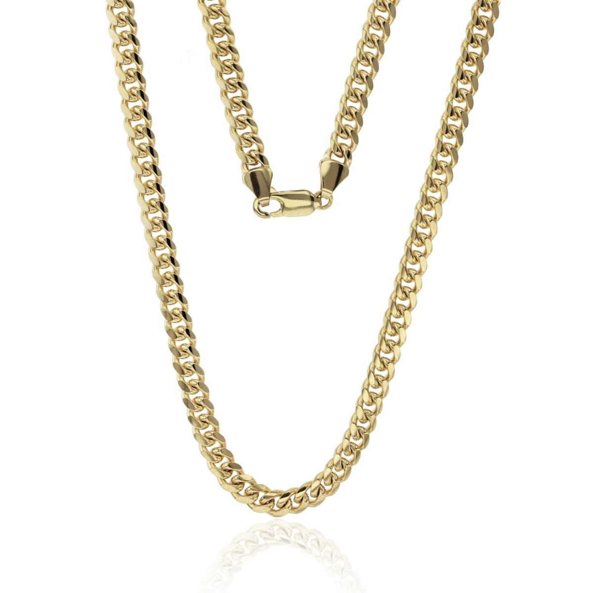 14K Yellow Gold 4.95mm 22" Solid Cuban 140 Chain