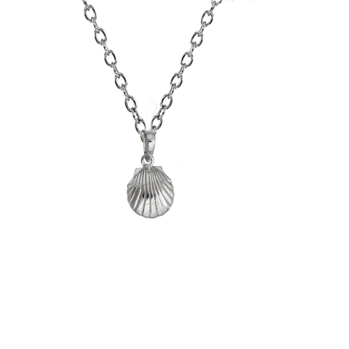 Sterling Silver Sea Shell 13+2" Necklace