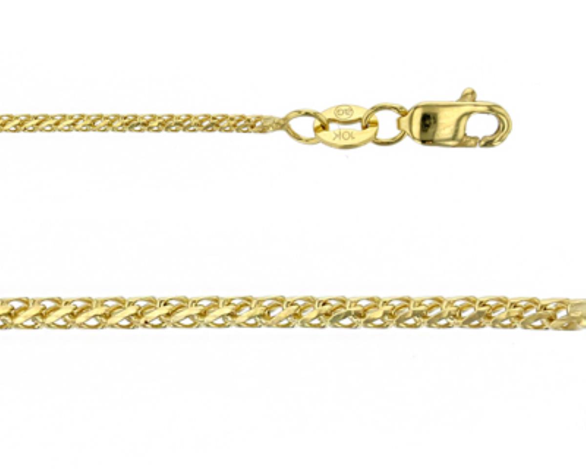 9K Yellow Gold 1.21mm 16" Solid Franco 035 Chain