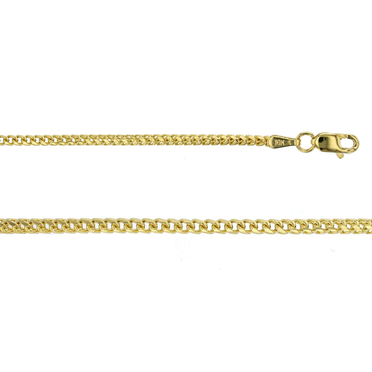 9K Yellow Gold 2.25mm 18" Solid Franco 065 Chain
