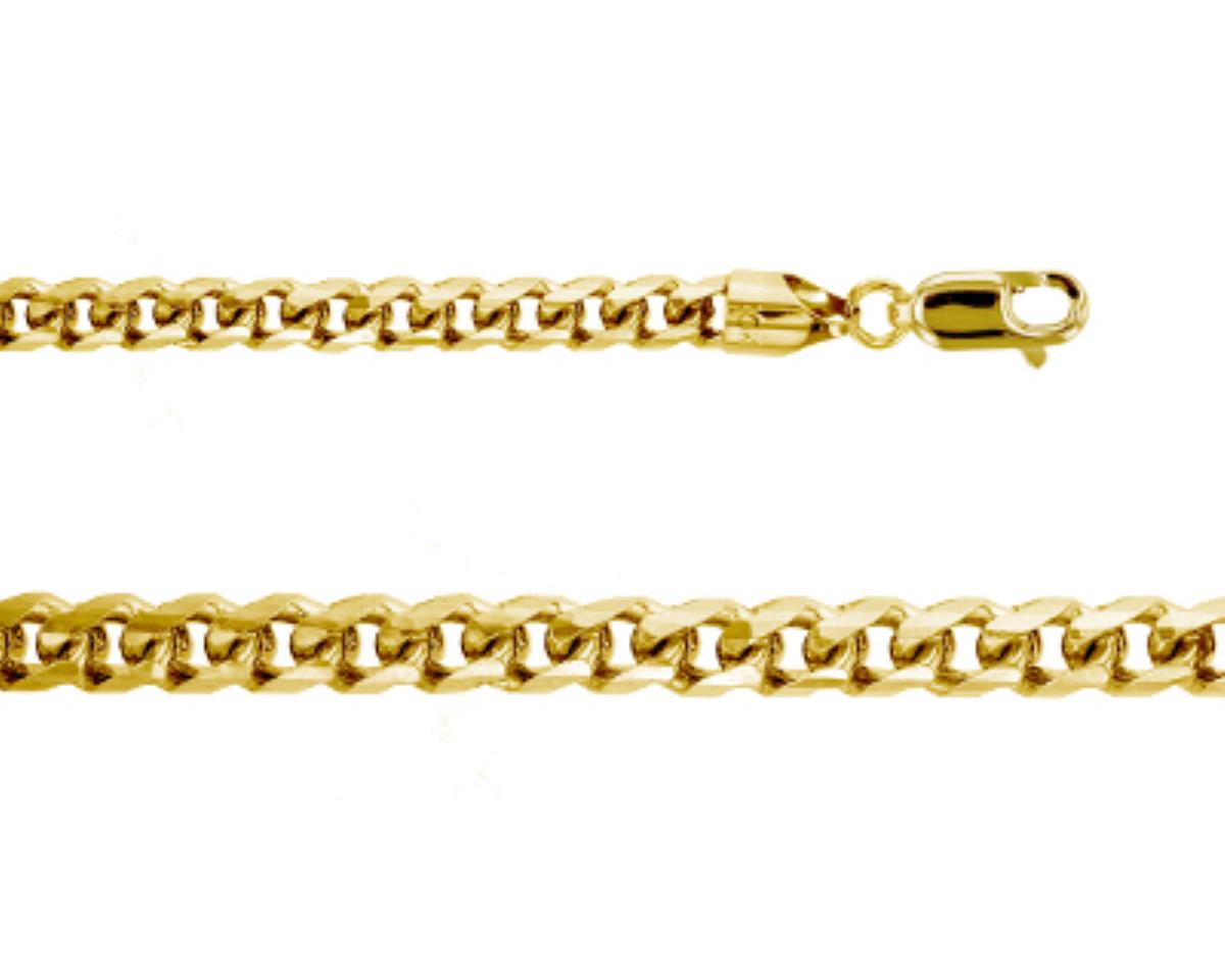 9K Yellow Gold 5.00mm 24" Solid Franco 155 Chain