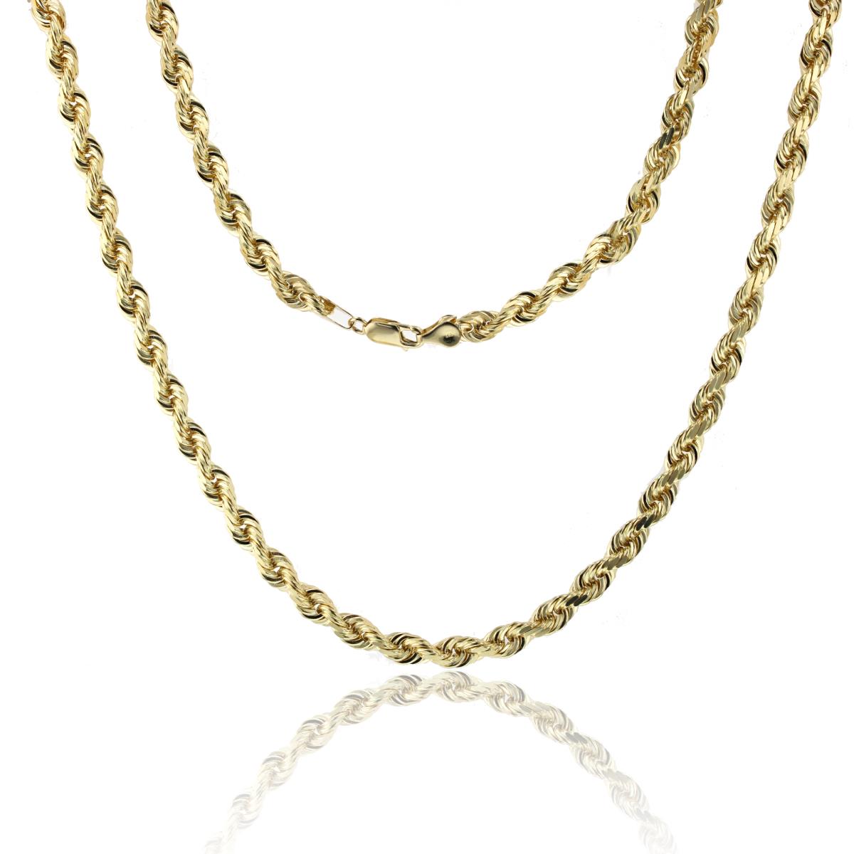 10K Yellow Gold Solid DC Rope 080 30" Chain