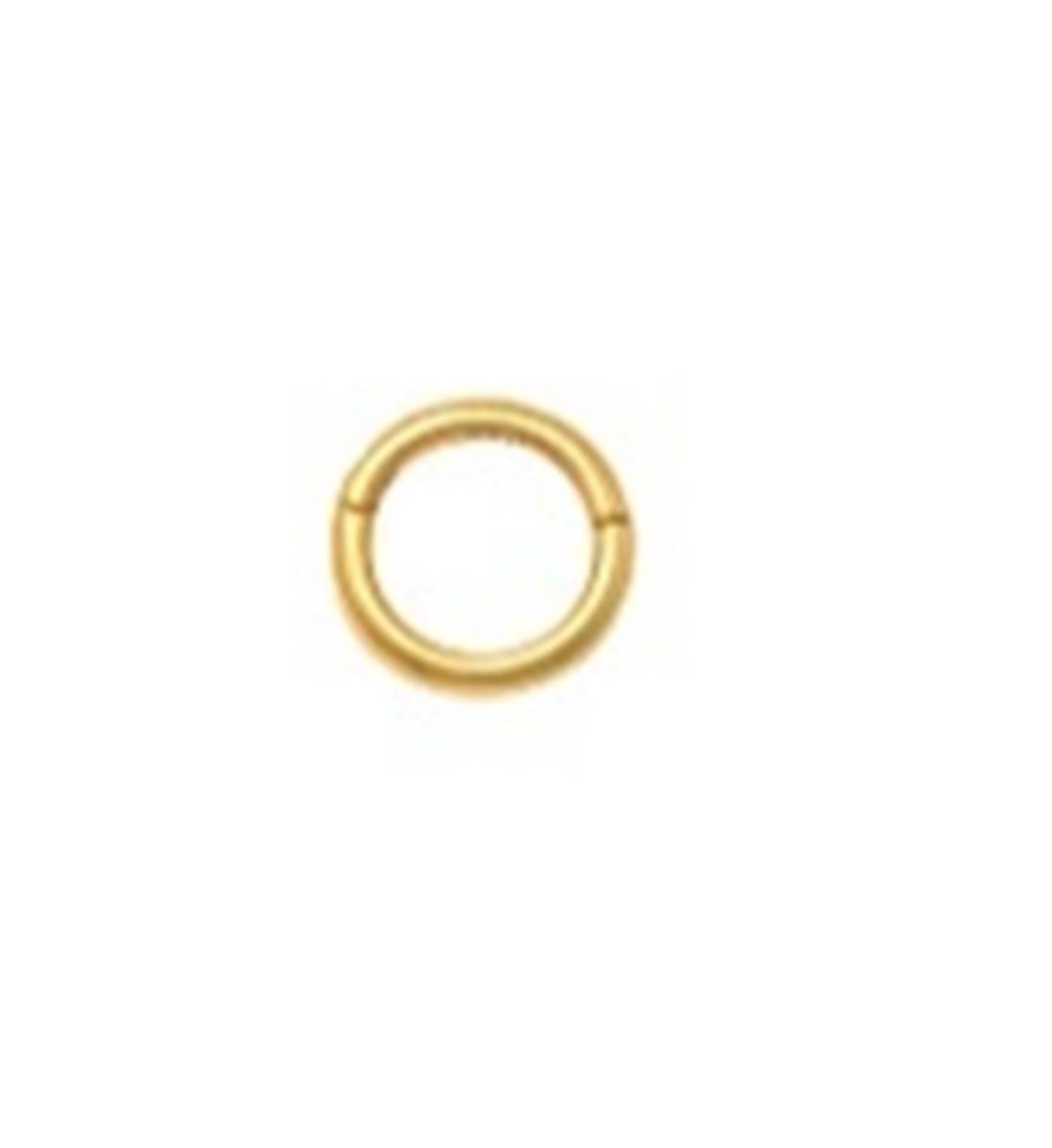 14K Yellow Gold 8x1mm Polished Nose Ring