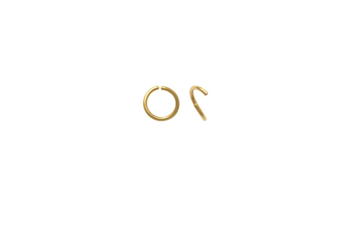 10K Yellow Gold 6x1mm Polished Open Ear/Nose Ring