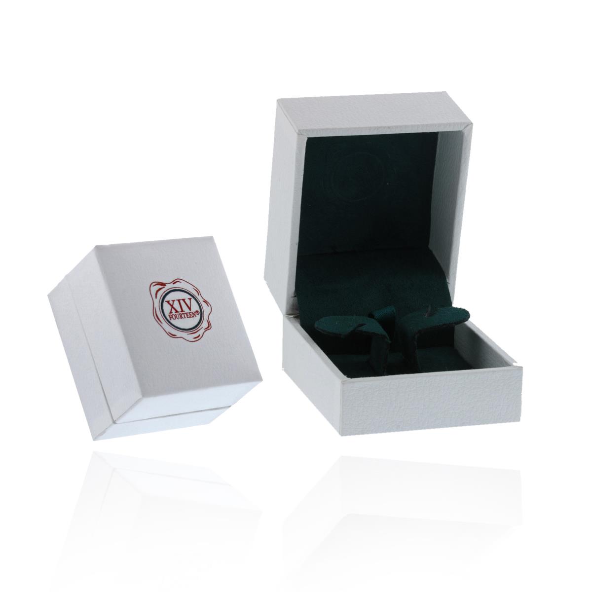 White XIV14 46x53x38MM Huggie/Hoop Box  with Necklace Cuts