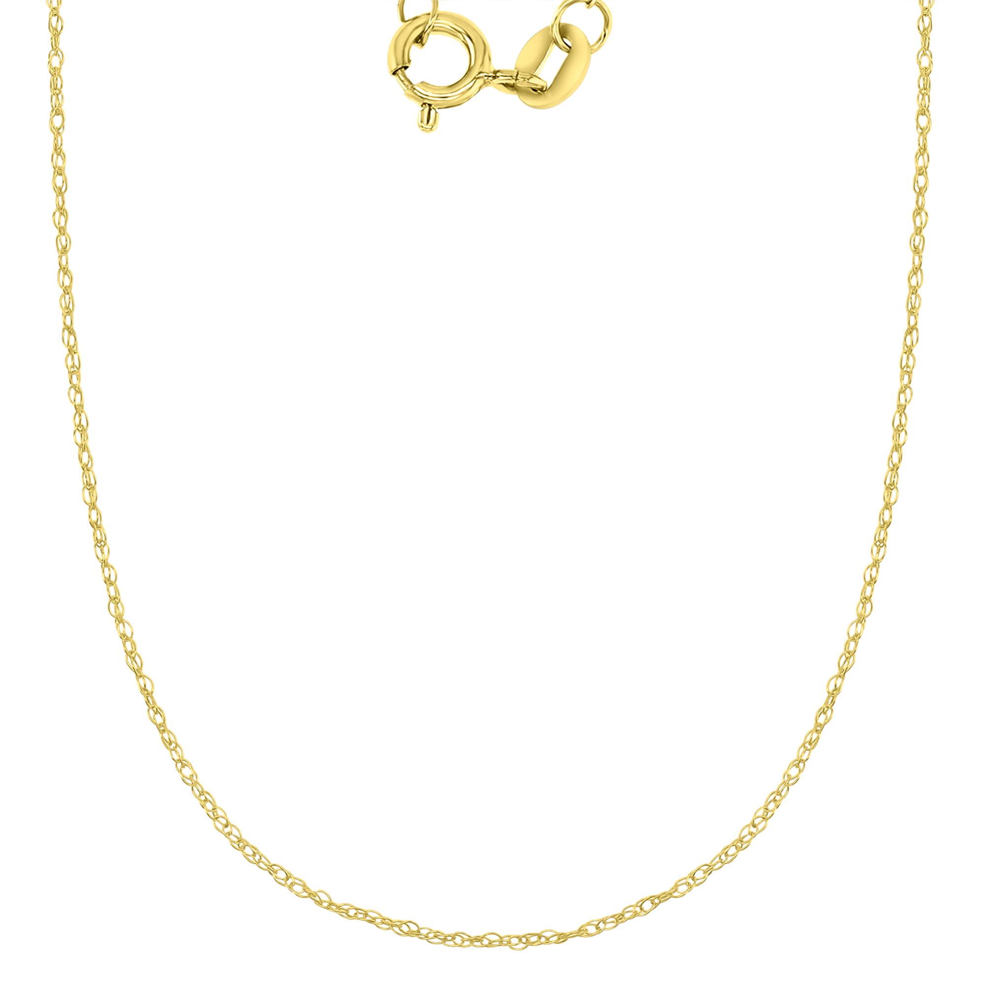 14K Yellow Gold 0.85mm 18" 6R Rope Chain