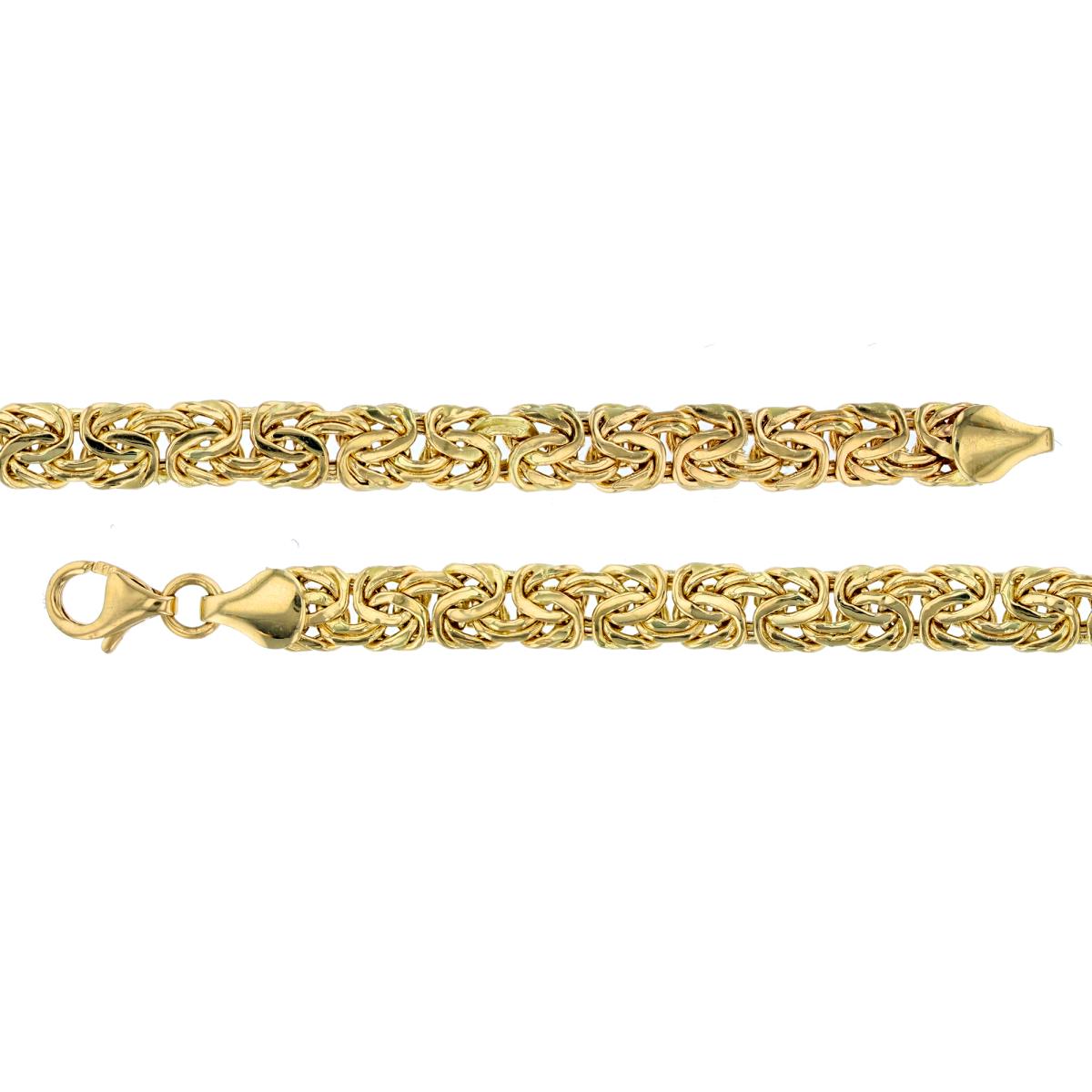 10K Yellow Gold 5.30mm 7.25" Flat Byzantine Bracelet