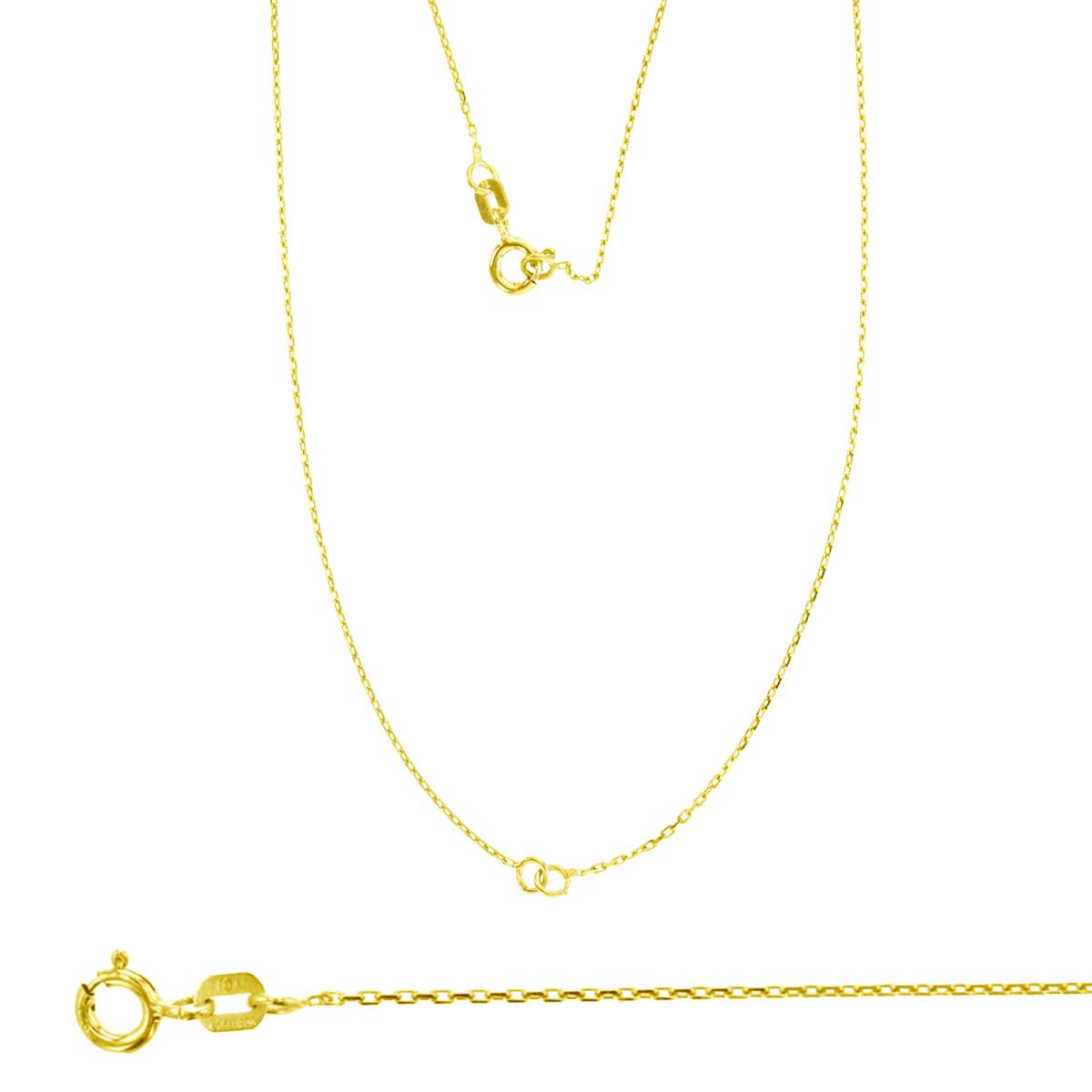 Sterling Silver Yellow 030 Split Cable 14" Chain (7" Each Side)
