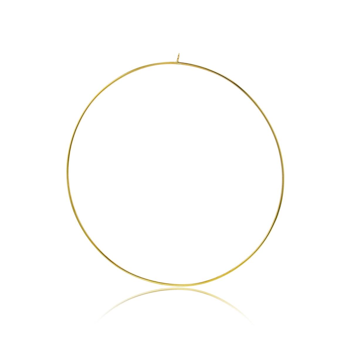 14K Yellow Gold 80x1.27mm Hoop with O-Ring Finding (PC)