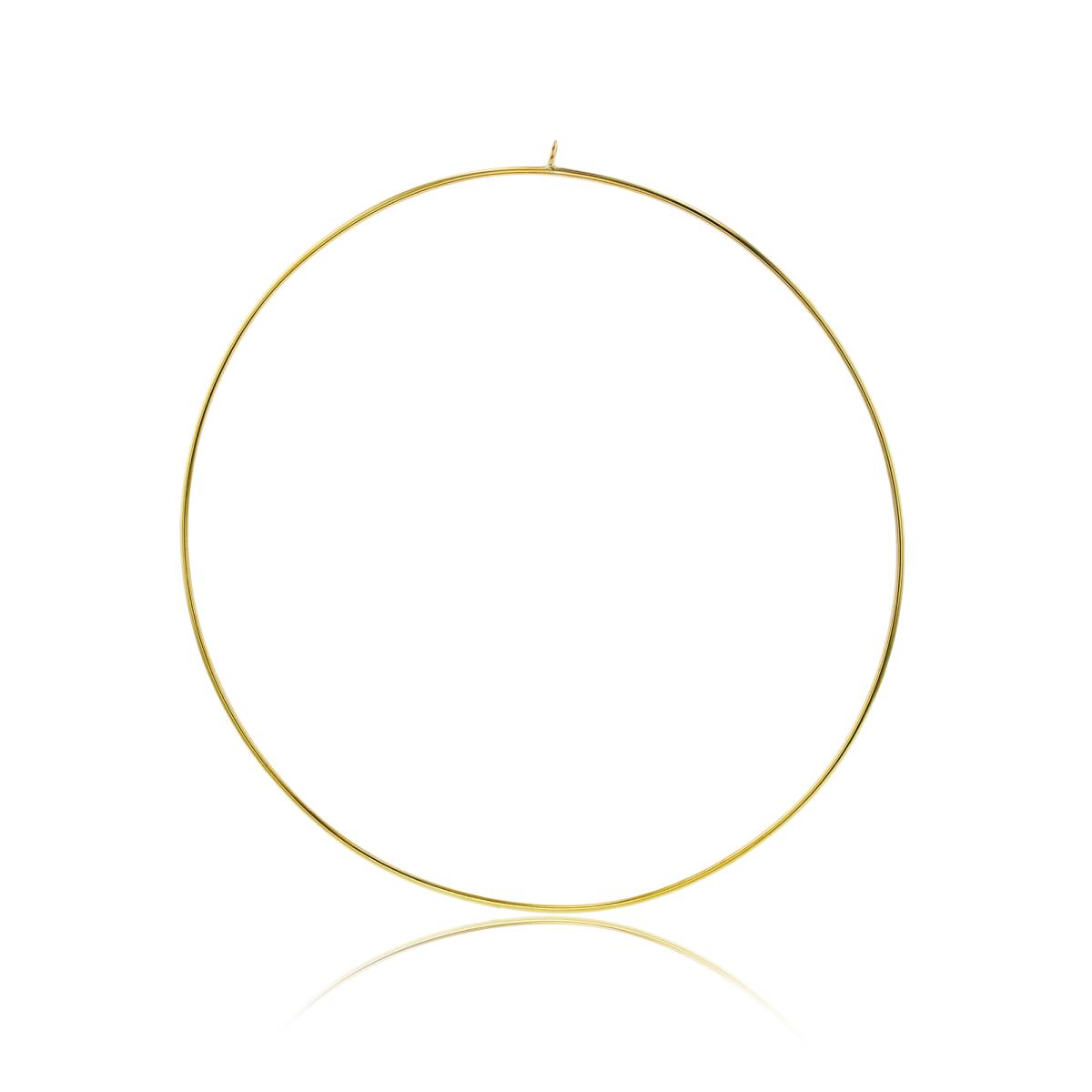 14K Yellow Gold 100x1.27mm Hoop with O-Ring Finding (PC)