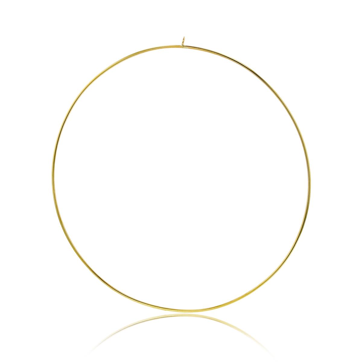 14K Yellow Gold 88x1.27mm Hoop with O-Ring Finding (PC)