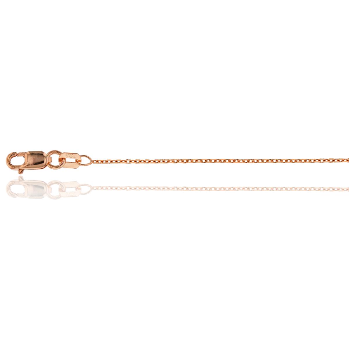 14k Rose Gold 1.00mm DC Rolo Cable 030 18" Chain