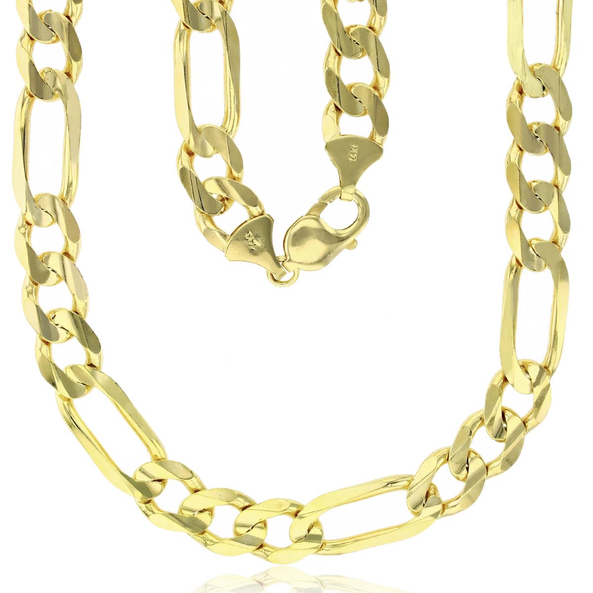14K Yellow Gold 12.00mm 26" Solid Figaro 300 Chain  