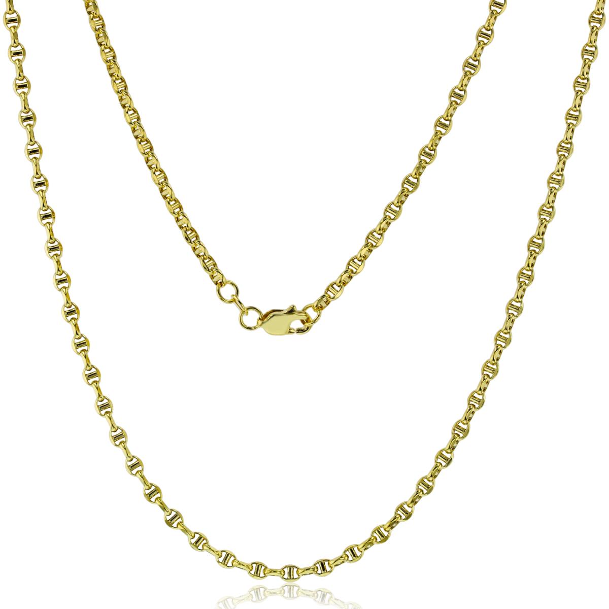10K Yellow Gold Polished 3.00mm 22" Hollow Filk Chain