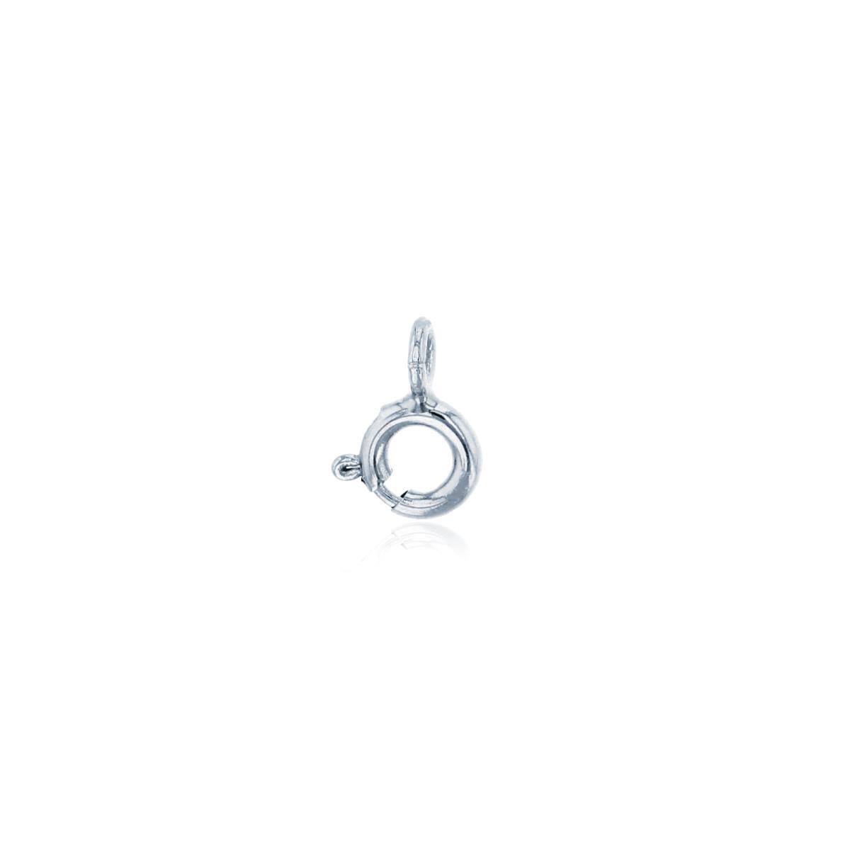 14K White Gold 5mm Spring Ring Finding