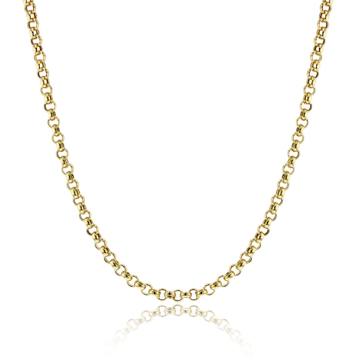 14K Yellow Gold 6.50mm Wide Link 17" Belcher Rollo Chain