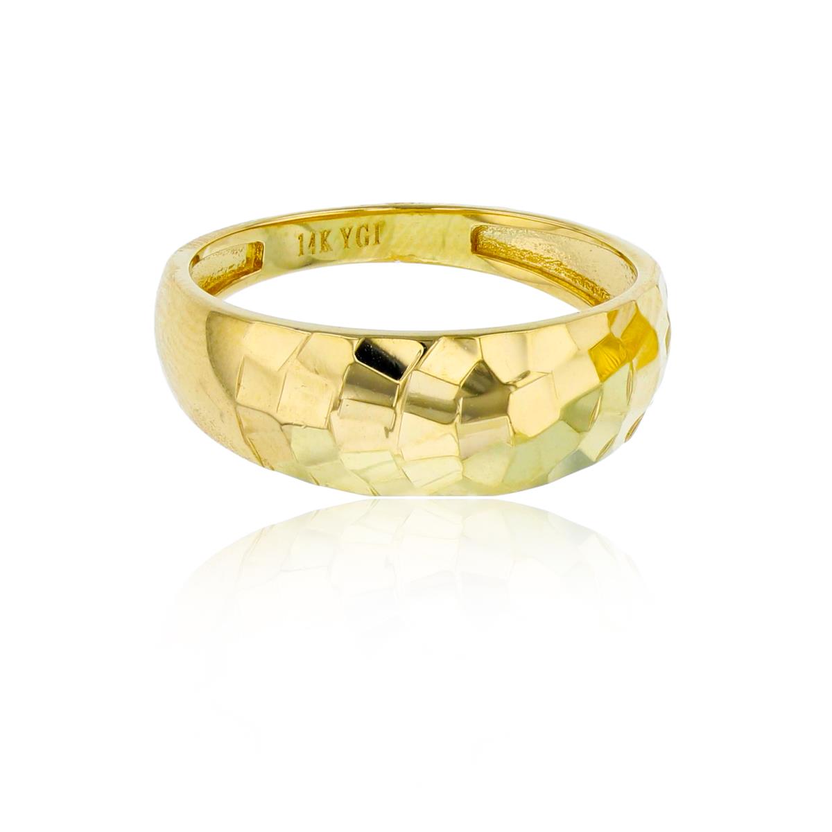 14K Yellow Gold 7mm Wide Mosaic DC Band