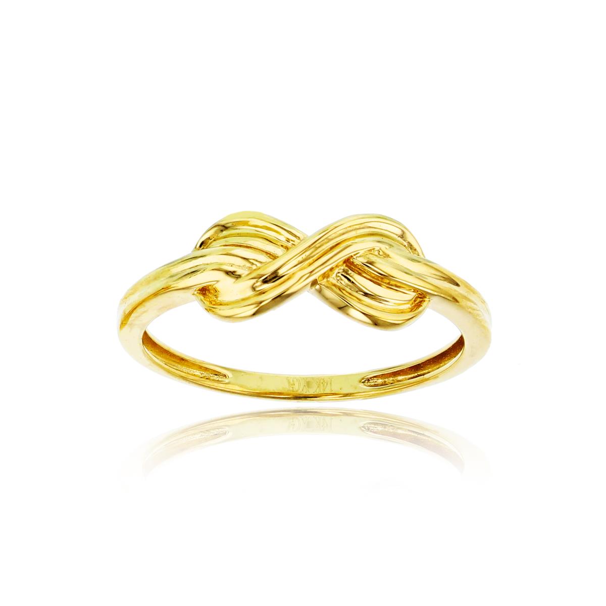 14K Yellow Gold Infinity Textured Ring
