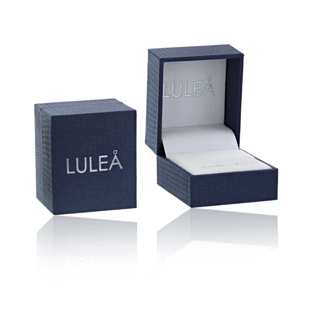 Lulea Sterling Silver Navy Blue 46x53x38MM Ring Box