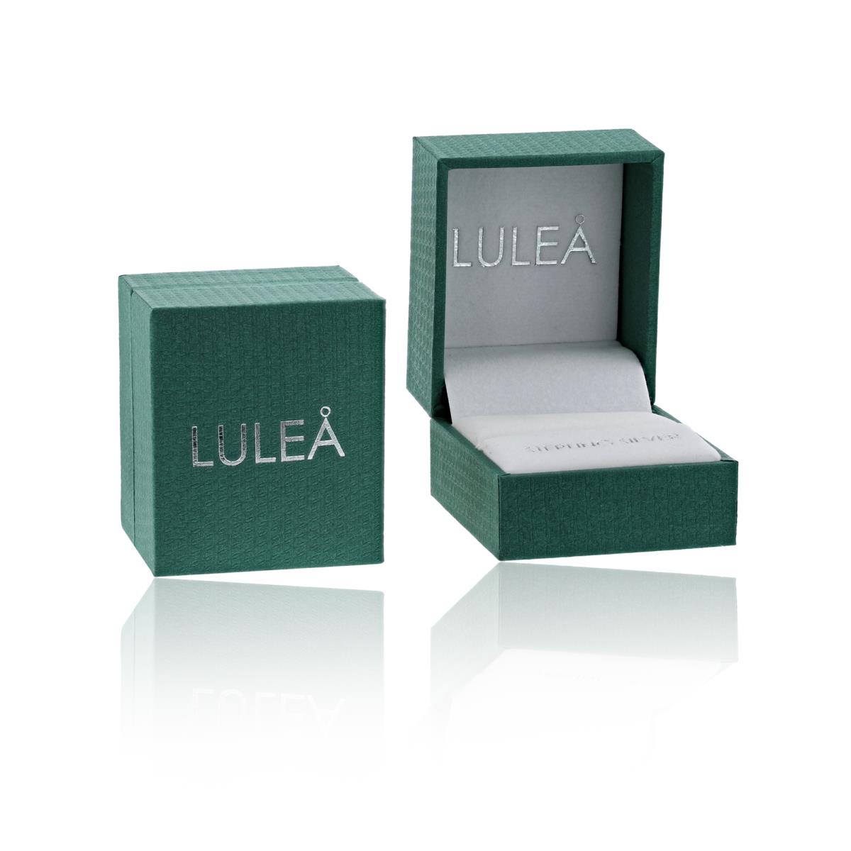 Lulea Sterling Silver Hunter Green 46x53x38MM Ring Box