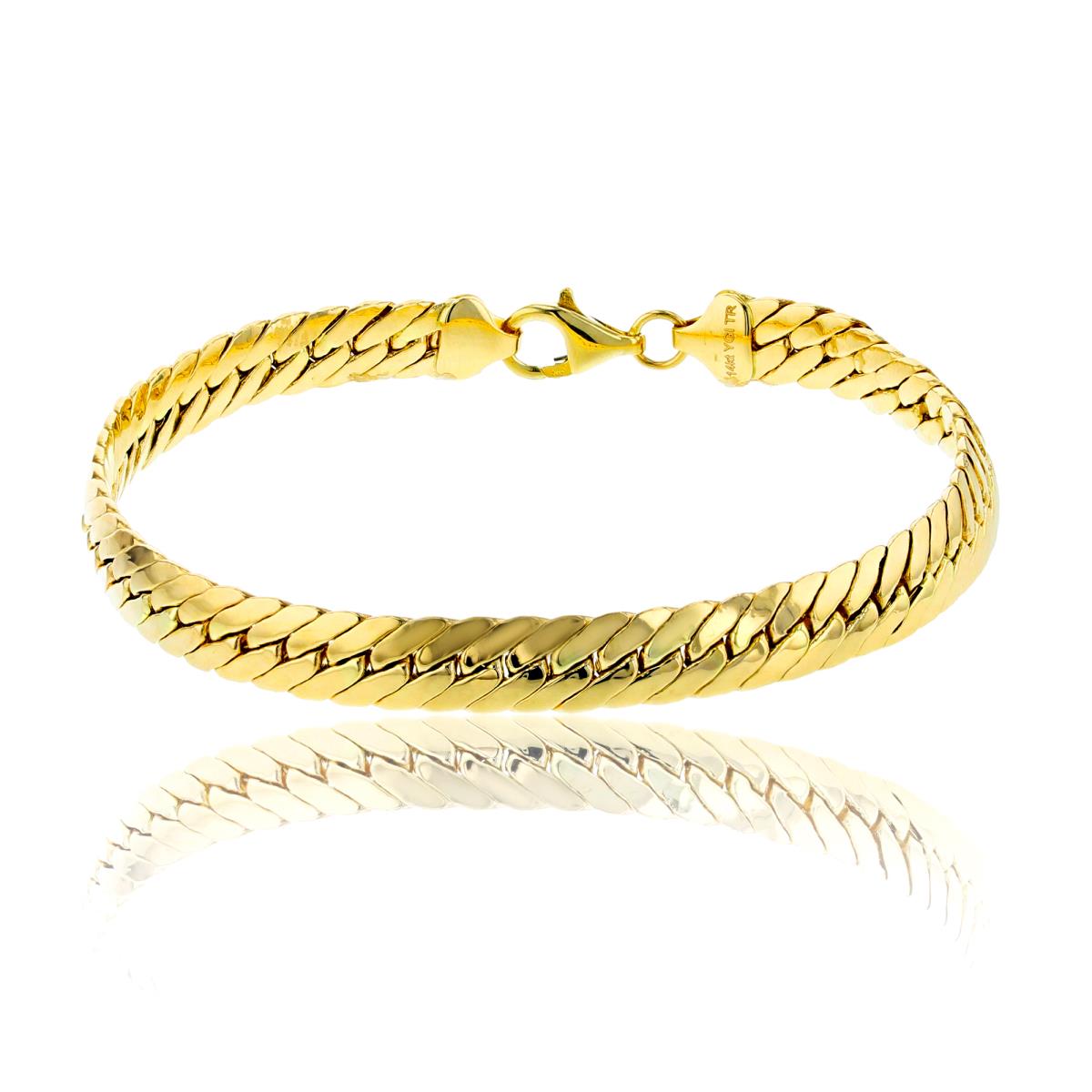14K Yellow Gold Flexy Rope Linked Bracelet