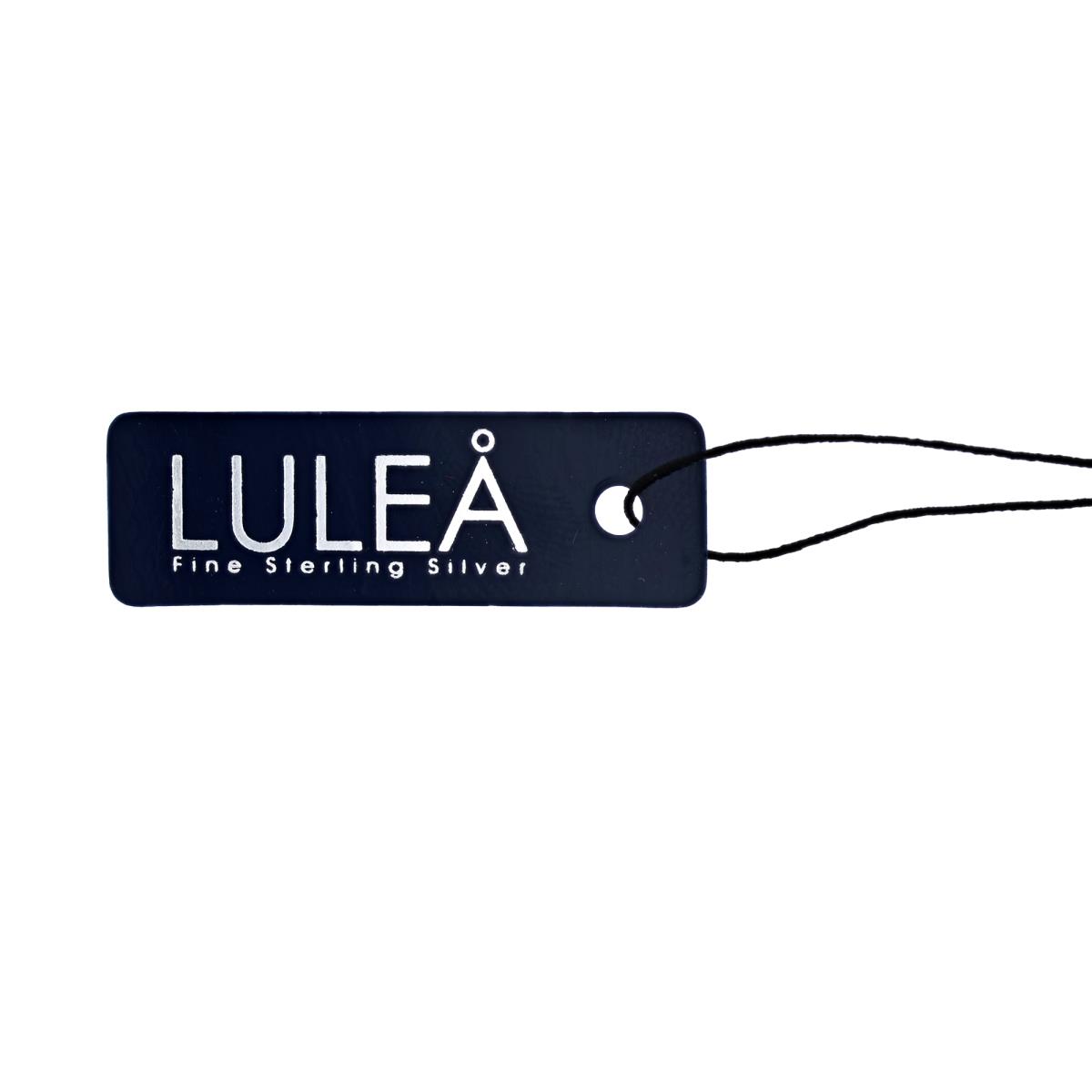 Lulea Sterling Silver Navy Blue String Tag