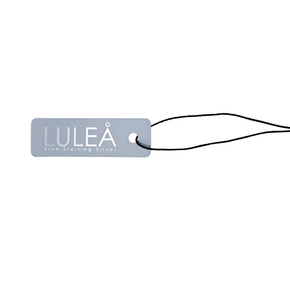 Lulea Sterling Silver Gray String Tag