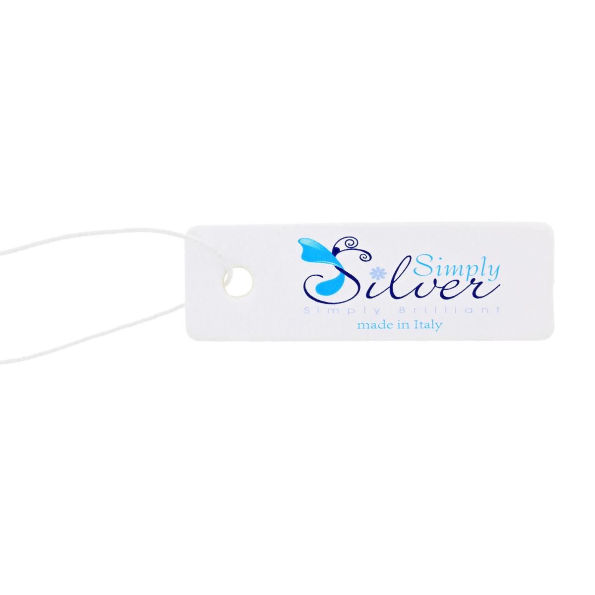Simply Silver Sterling Silver White String Card