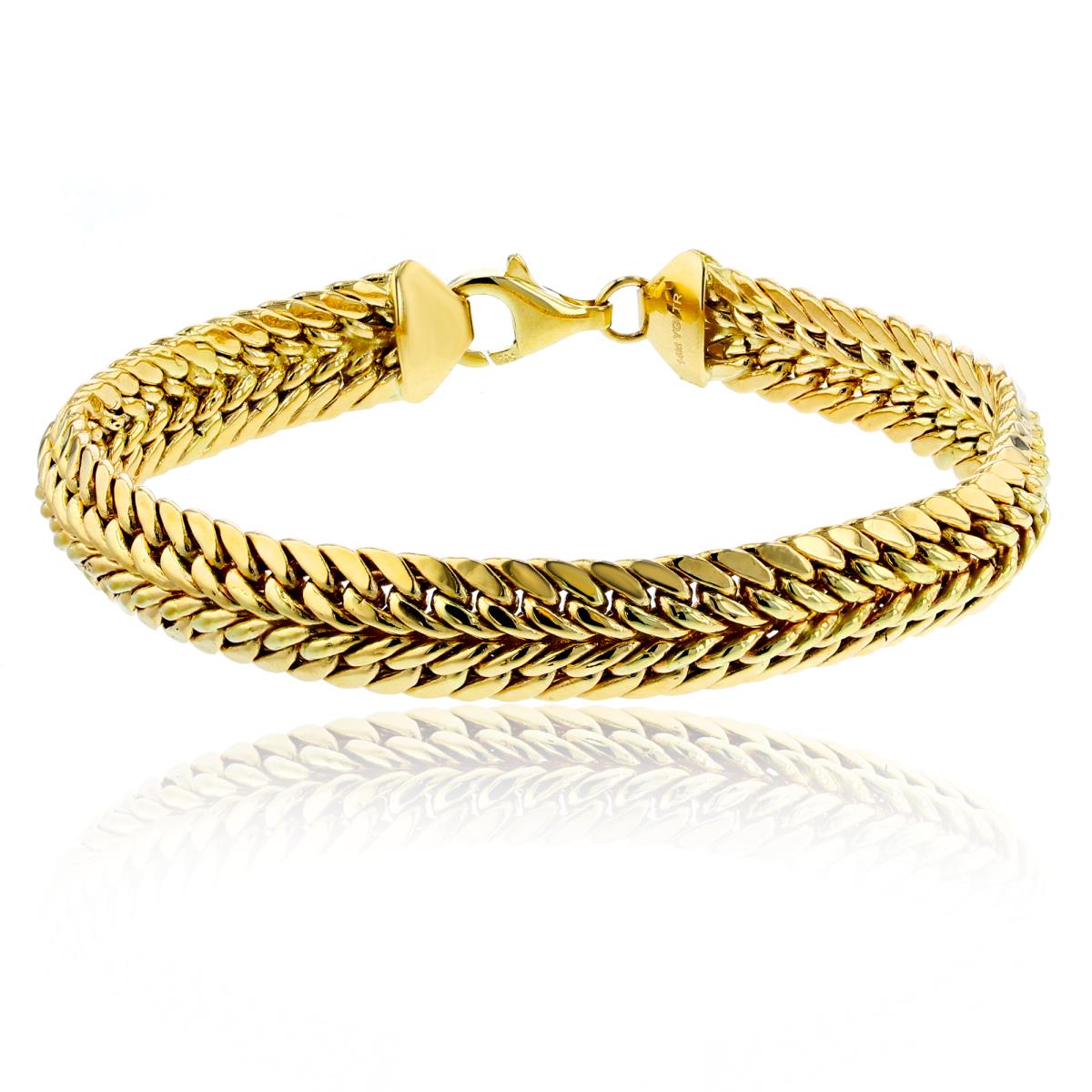10K Yellow Gold Yellow Invert Linked Braid Bracelet