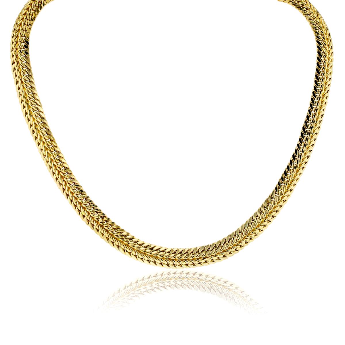 10K Yellow Gold Yellow Invert Linked Braid 17"Necklace