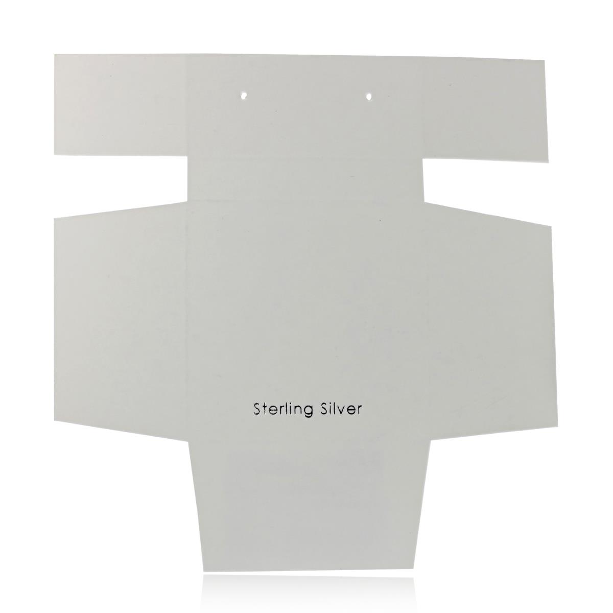 Sterling Silver 64x64x43mm Art Paper 1 Pair of Huggies Box Insert