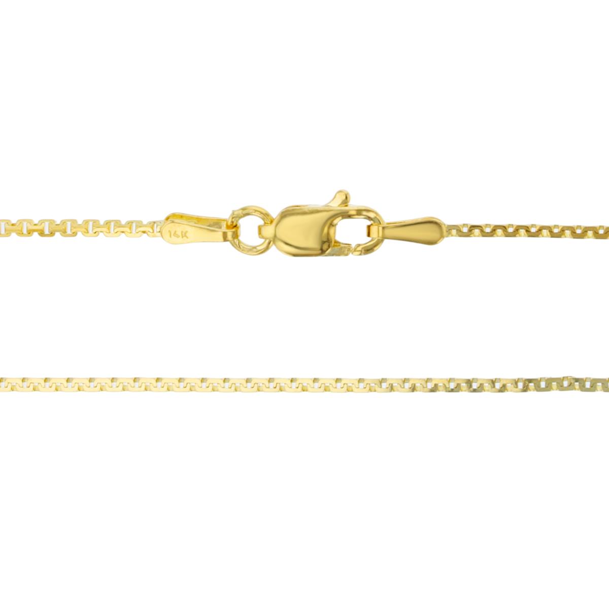 14K Yellow Gold 1mm Diamond Cut Cable 18"Chain