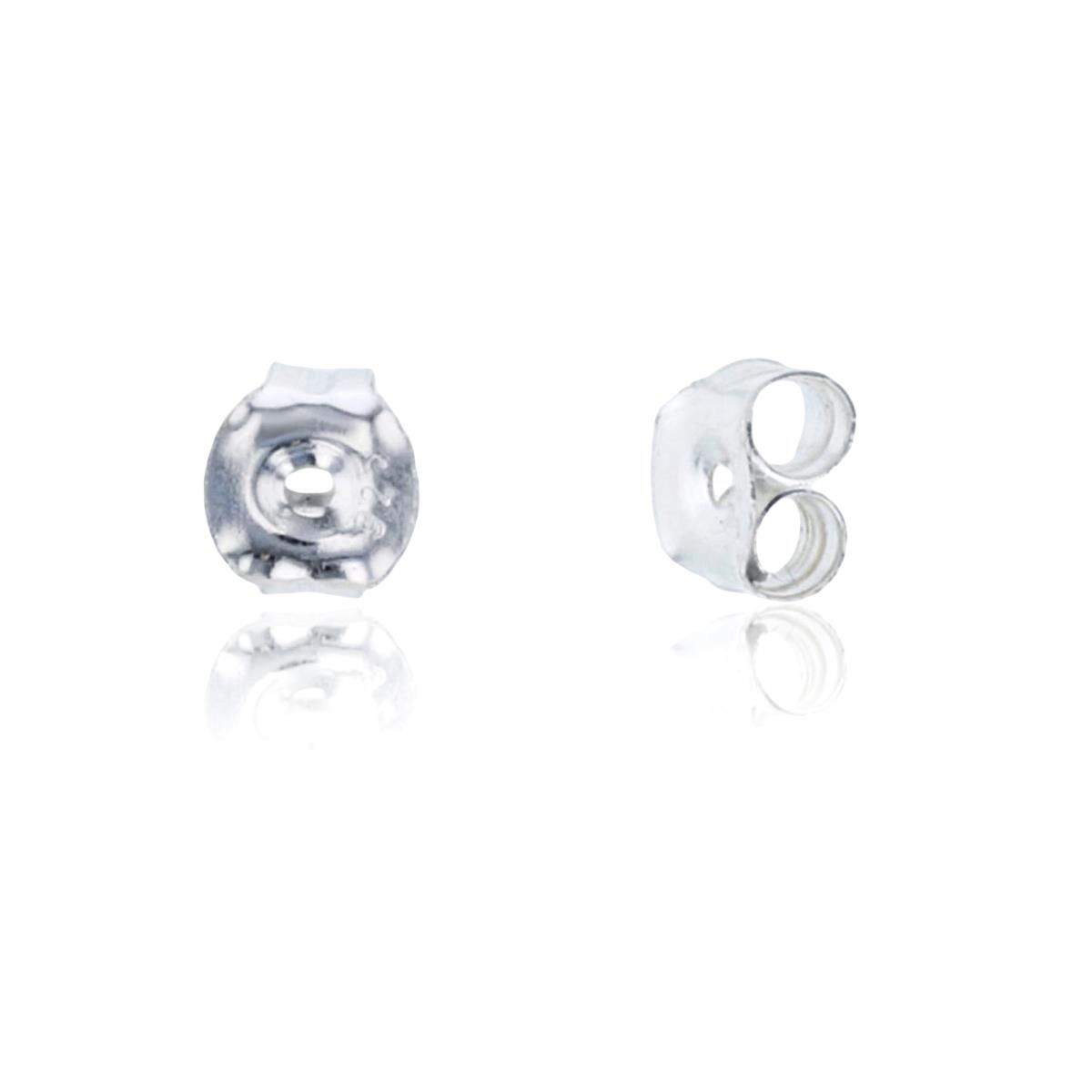 Sterling Silver PLated 5X4.5mm Earring Back Finding (1pc)