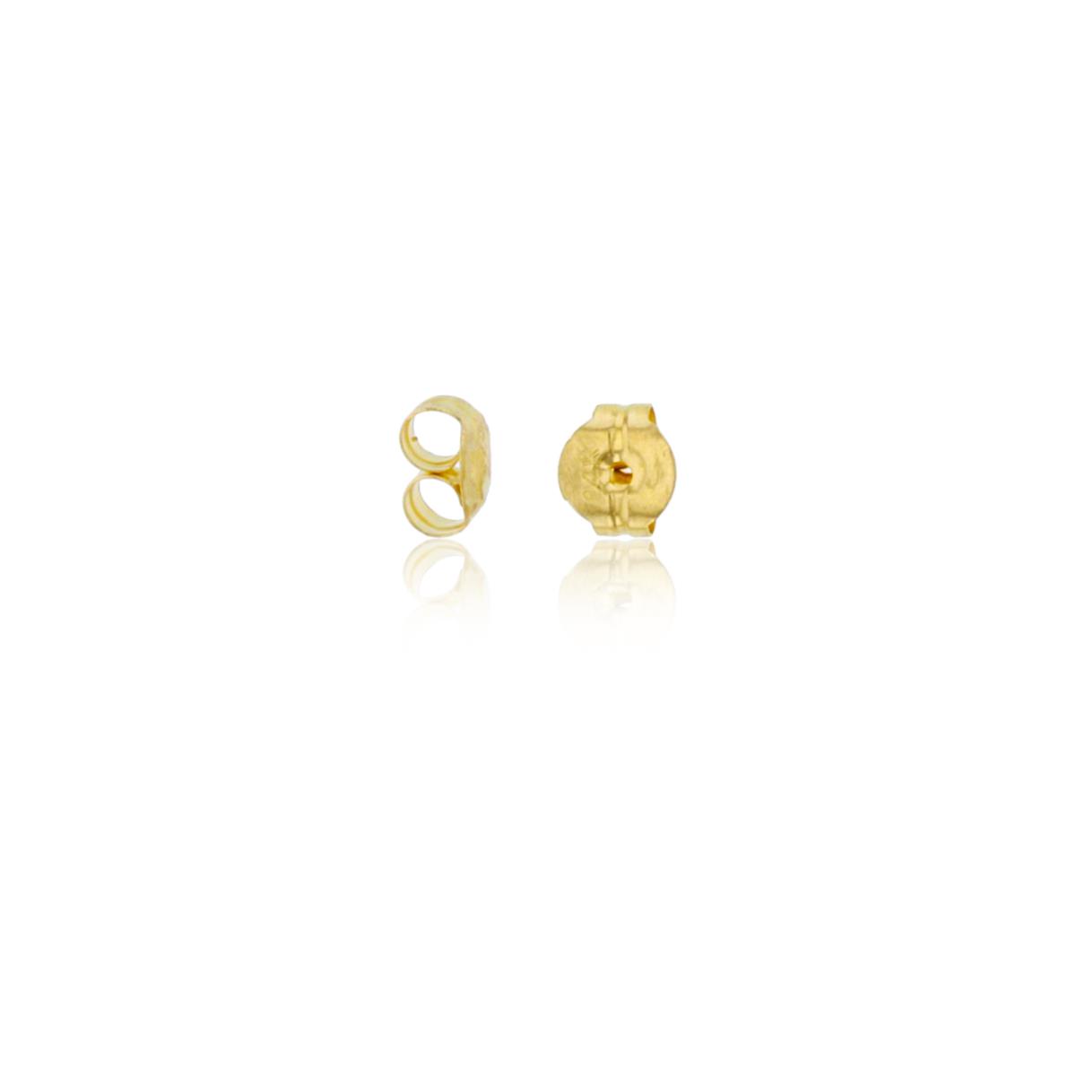 14K Yellow Gold 4X3.75mm Plain Earring Backs Finding (PR)