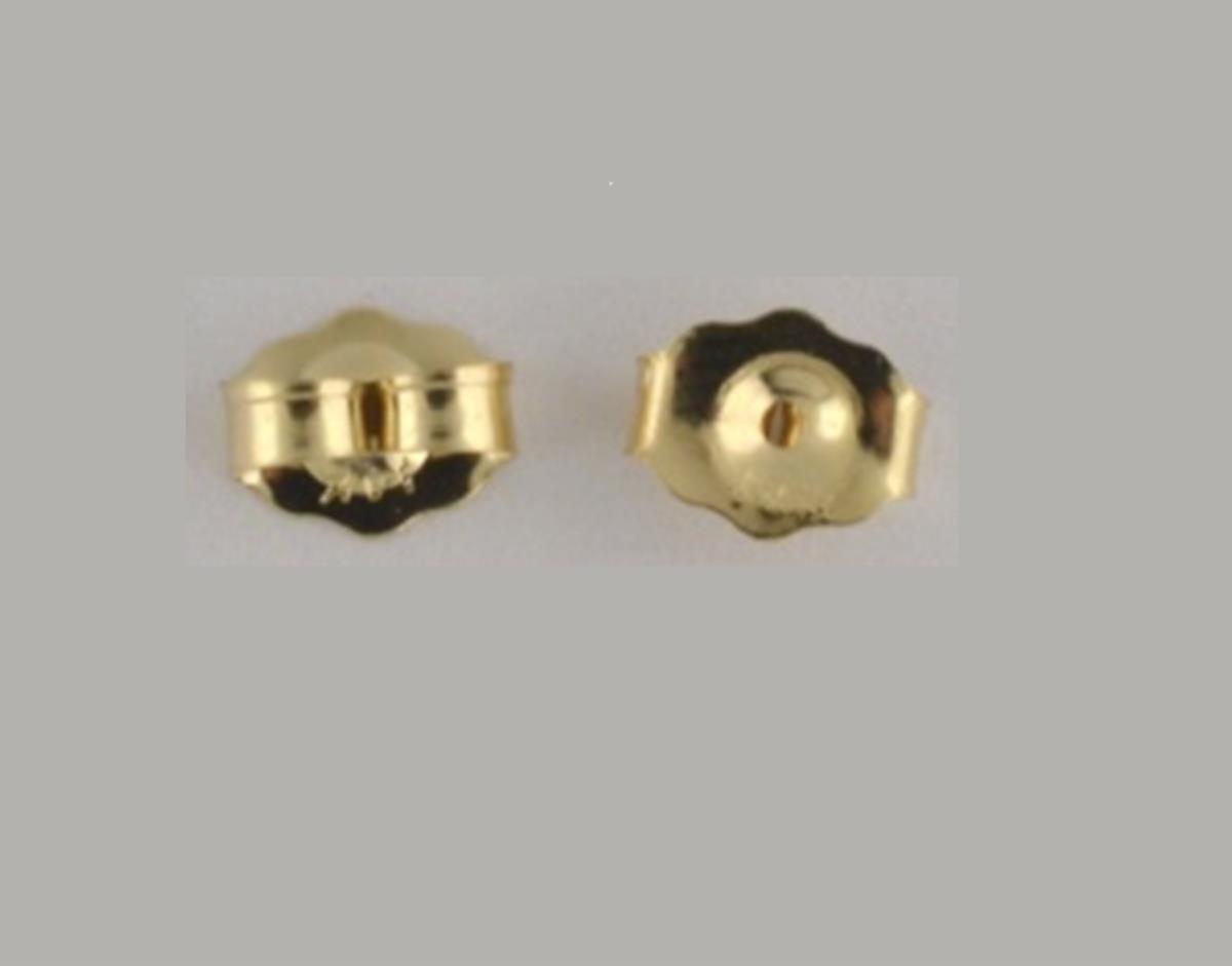 10K Yellow Gold 4.5mm Earring Clutch Finding (PR)
