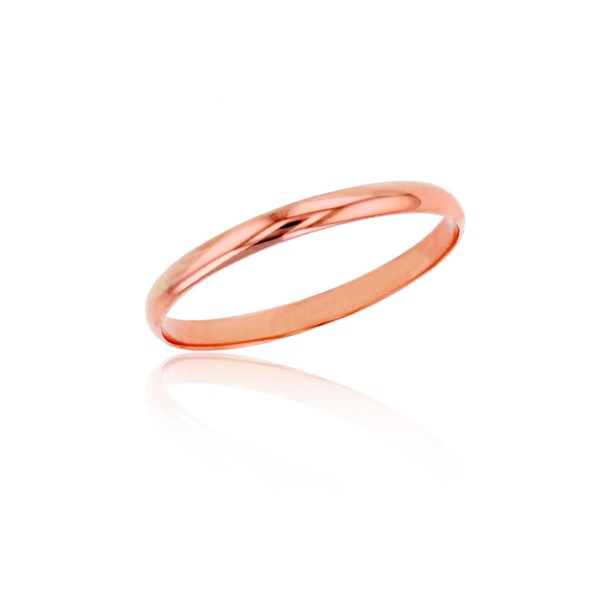 10K Rose Gold 3mm Polished Plain Wedding Band